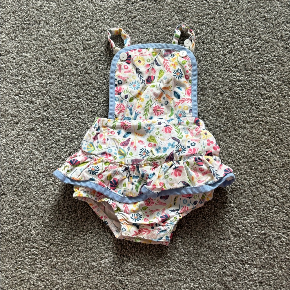 Bella Bliss Multicolor Floral Baby Outfit